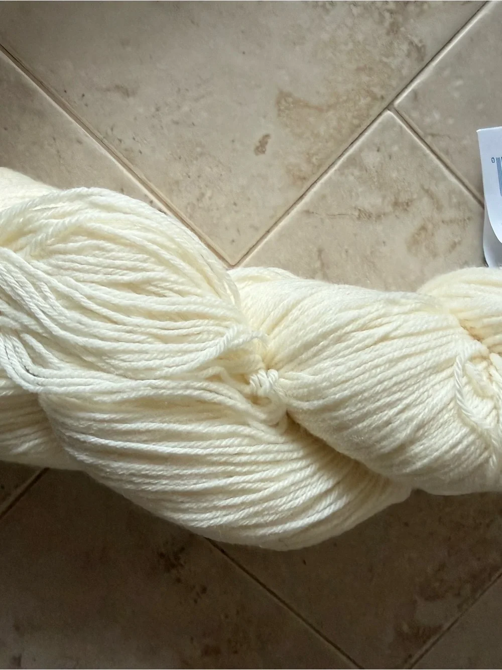 Cloudborn Fibers Merino Superwash Sock Twist Yarn - Ecru